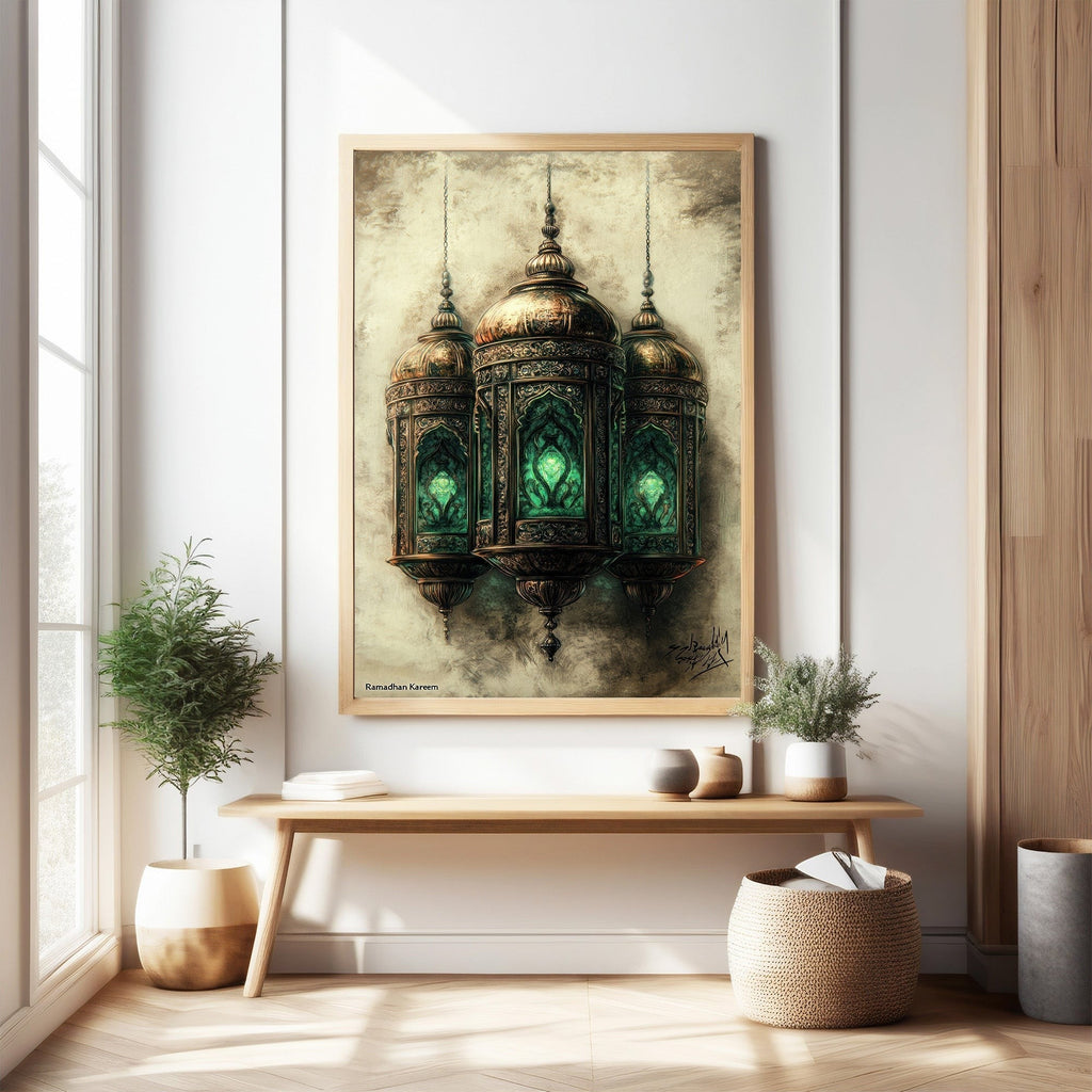Ornate Hanging Lantern Wall Art