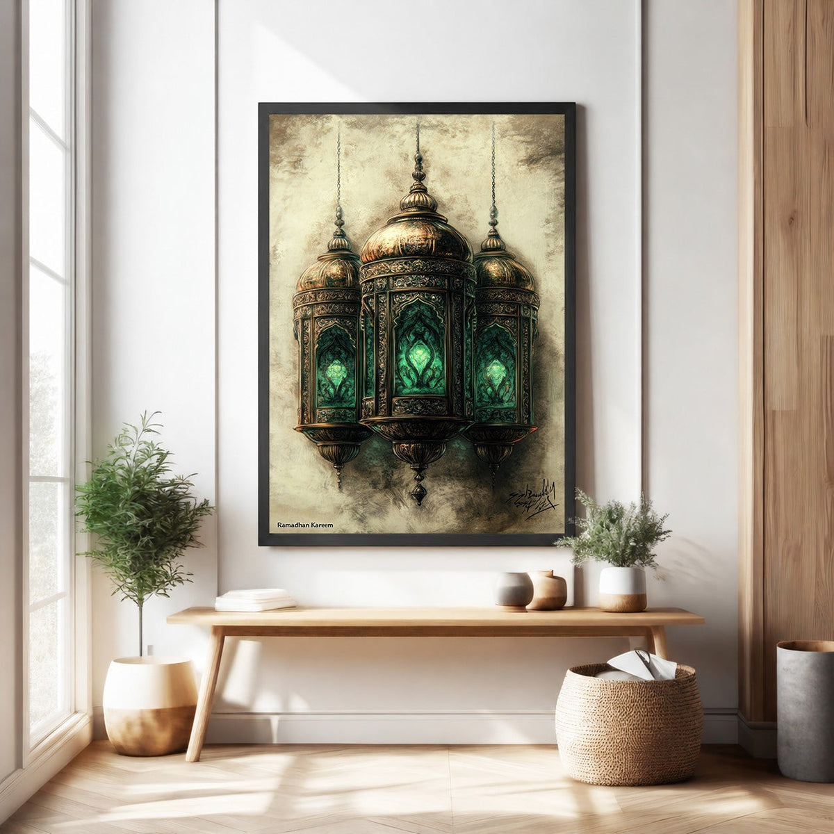 Ornate Hanging Lantern Wall Art