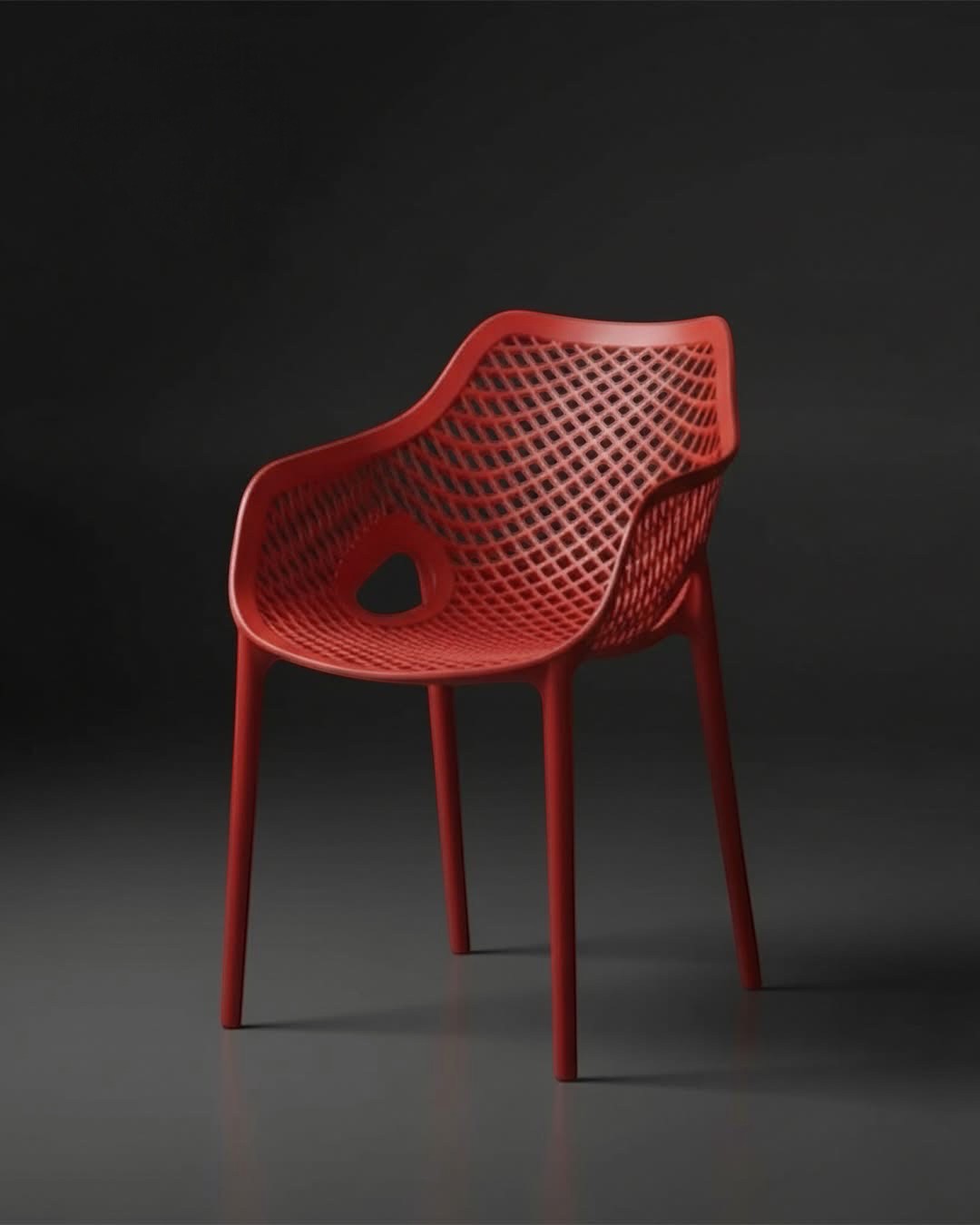 Modern Lattice Pattern Armchair