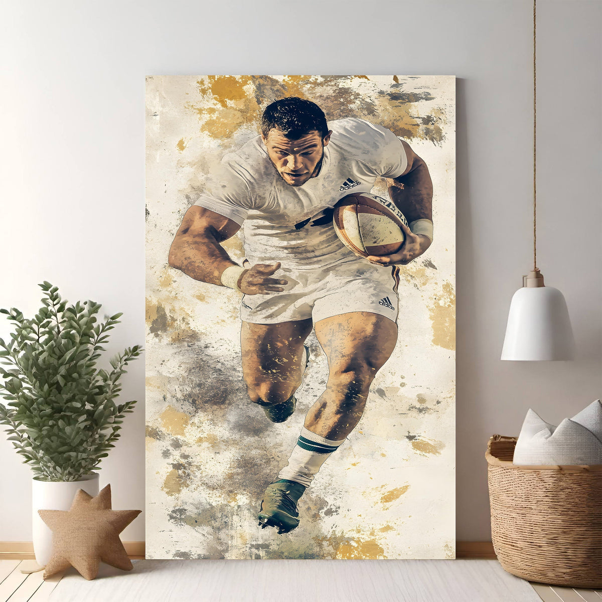 Rugby Player In Action