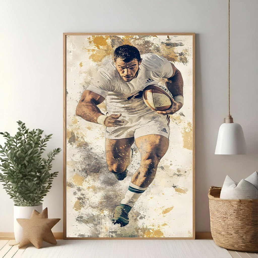 Rugby Player In Action