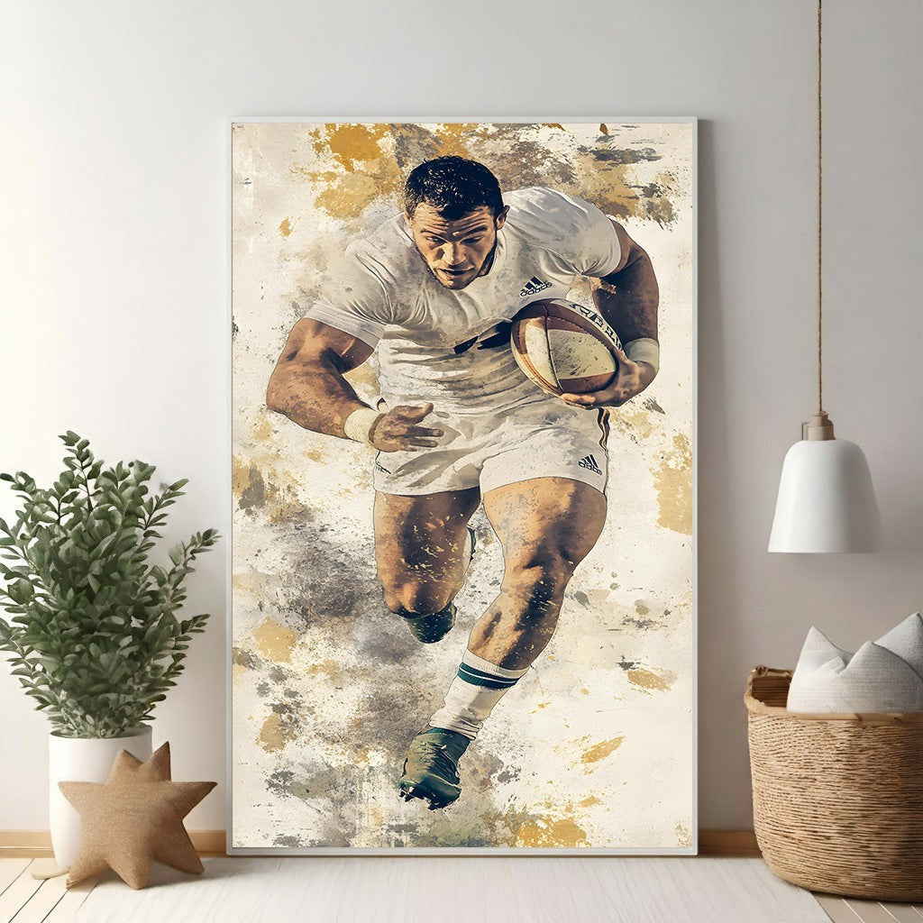 Rugby Player In Action