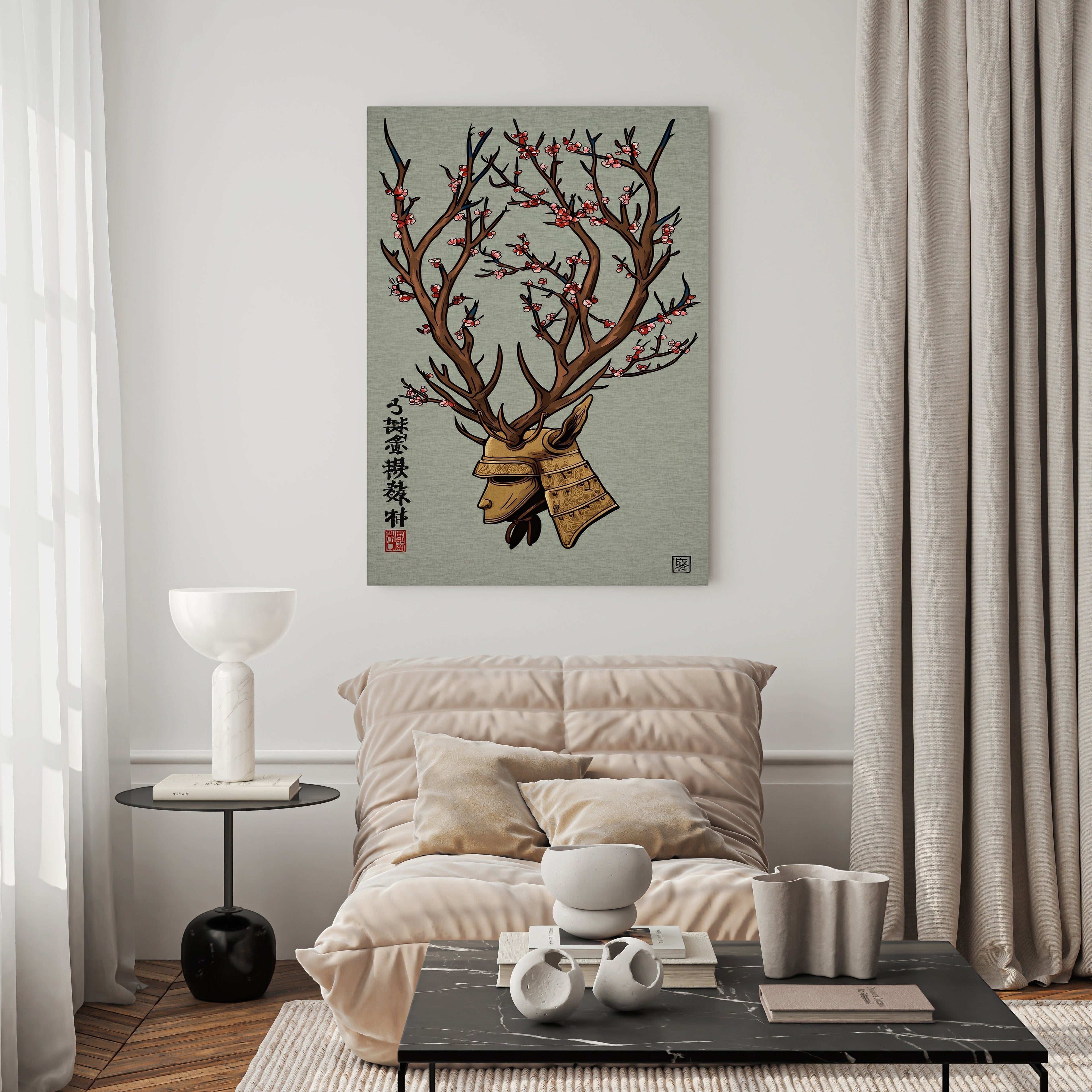 Samurai Deer Wall Art