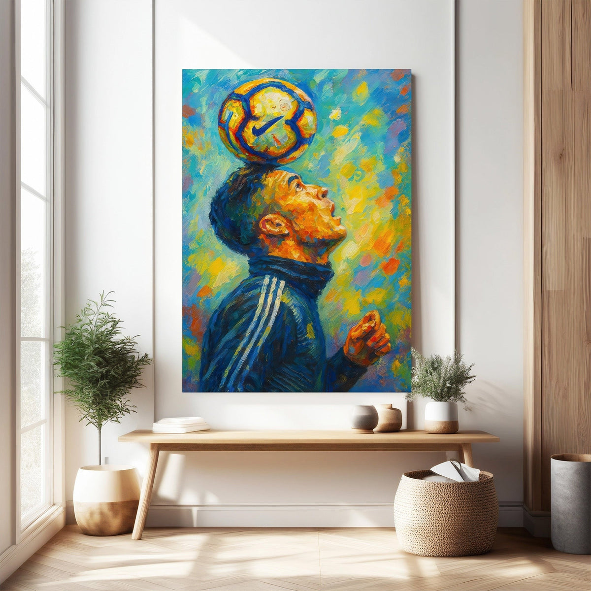 Vibrant Football Player Art Print