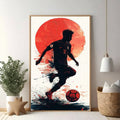 Dynamic Soccer Player Silhouette Art