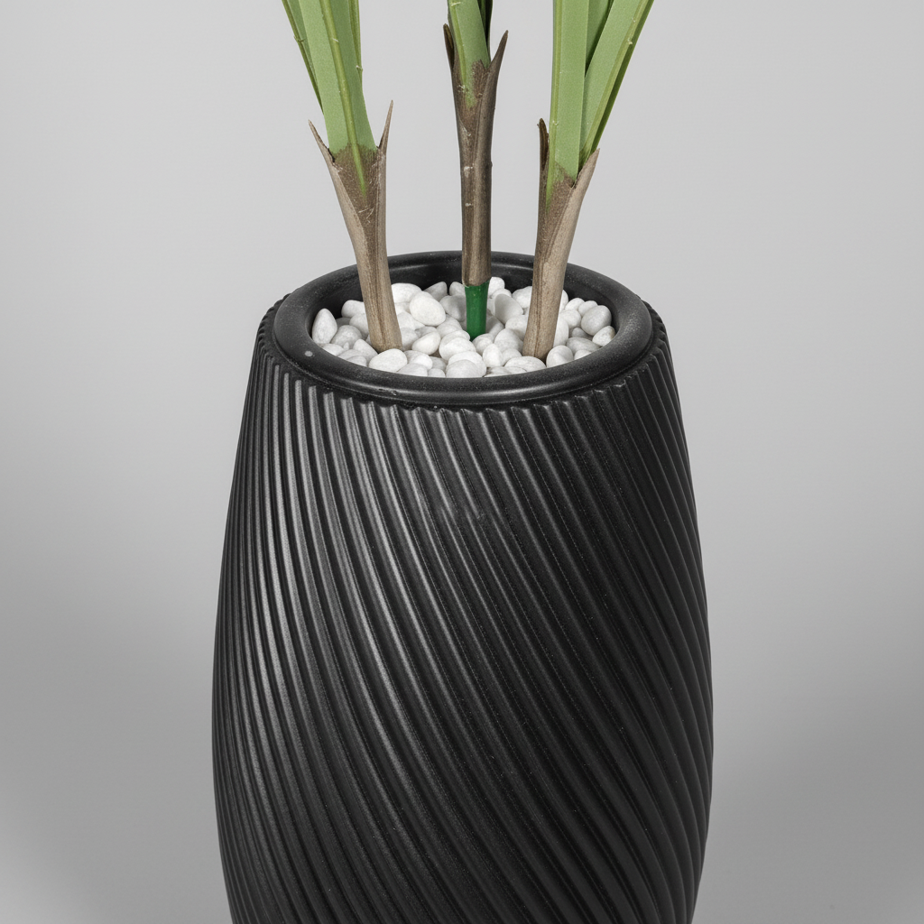 Decorative Artificial Potted Plant in Textured Pot