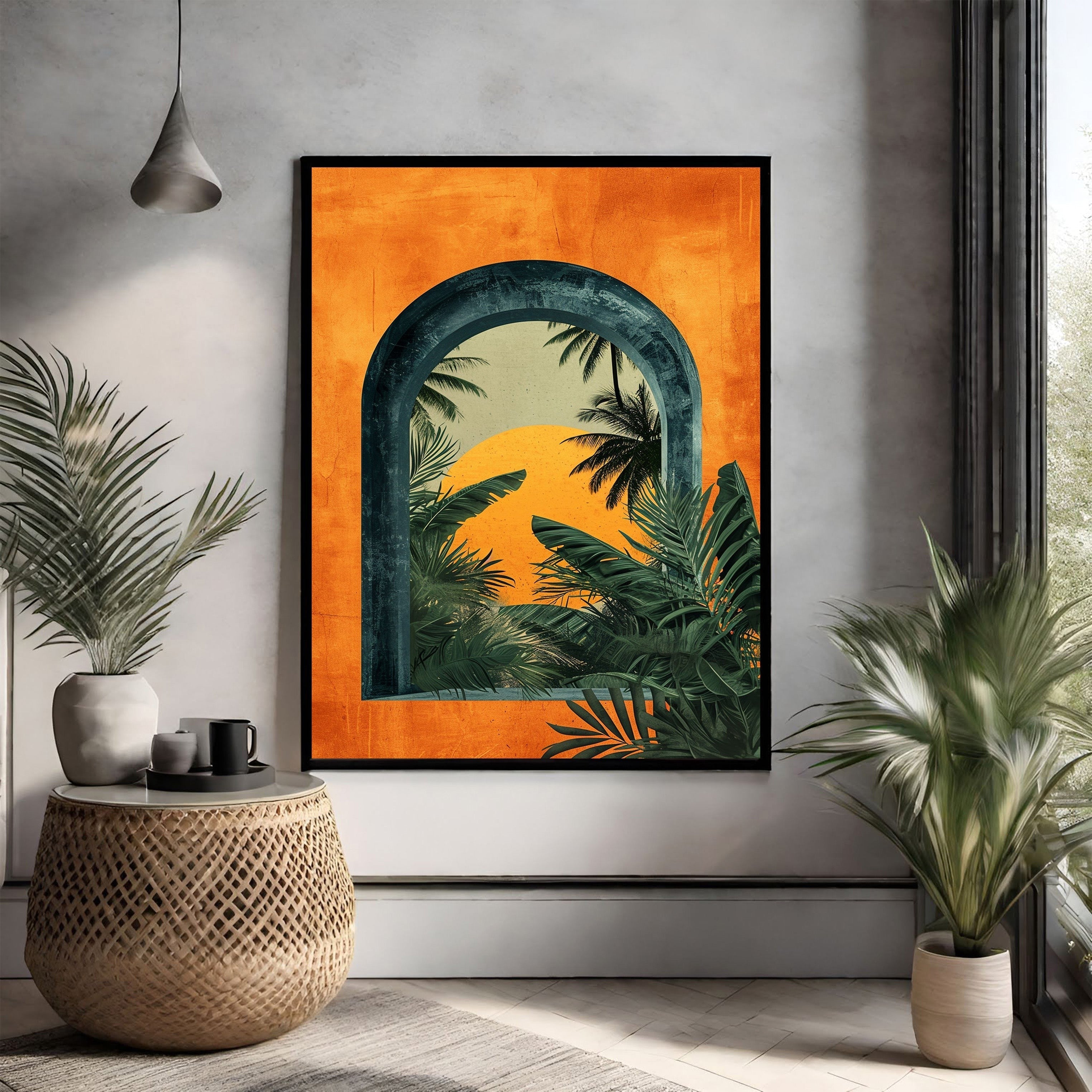 Tropical Archway Sunset Wall Art