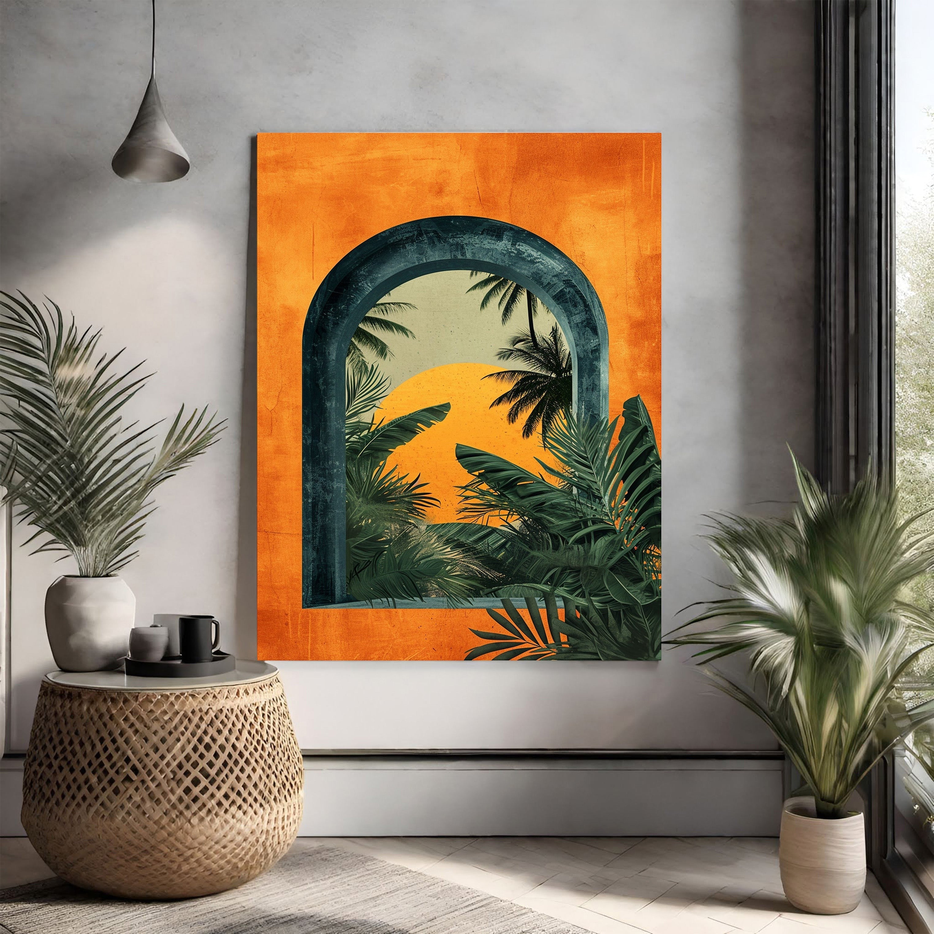 Tropical Archway Sunset Wall Art