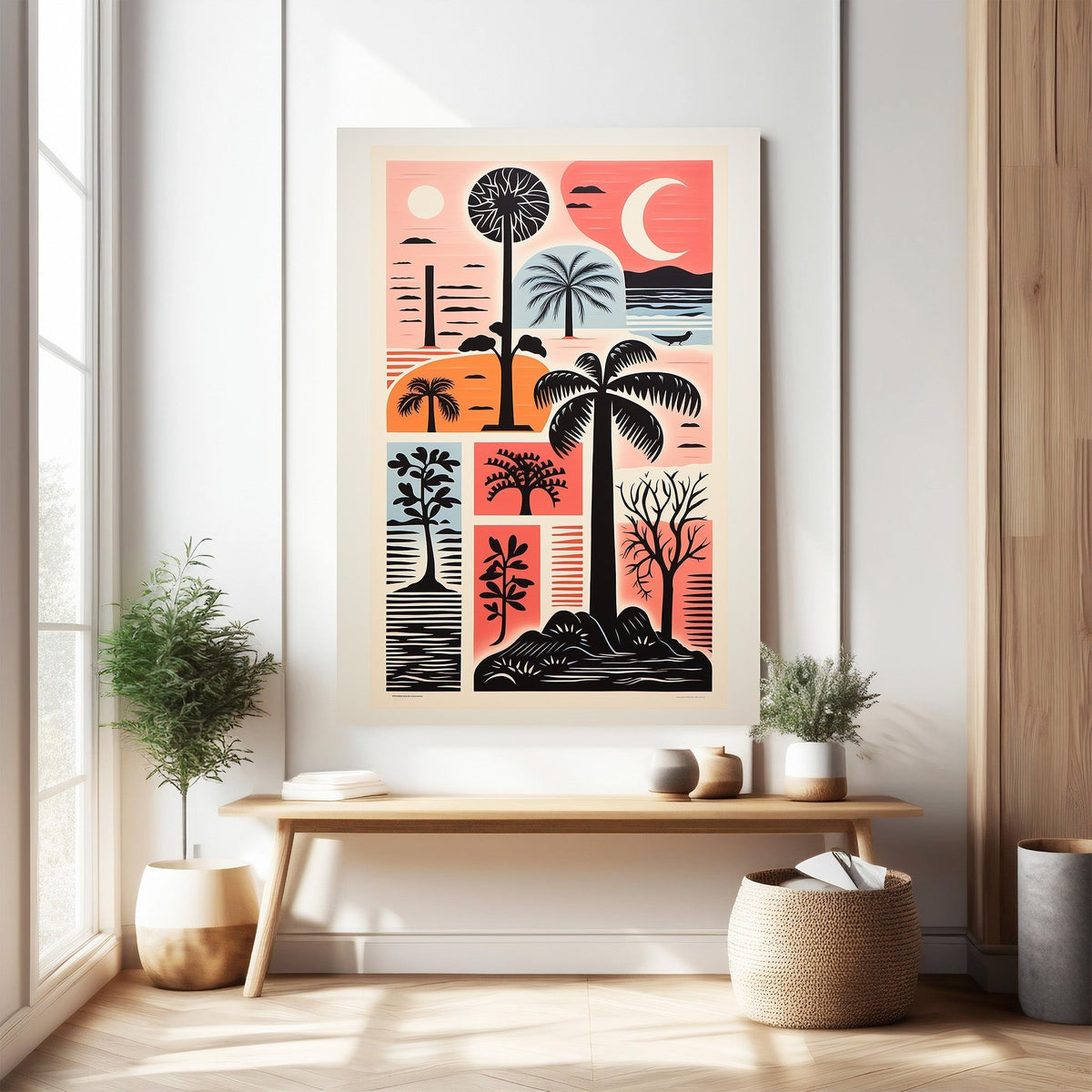 Tropical Landscape Collage Wall Art