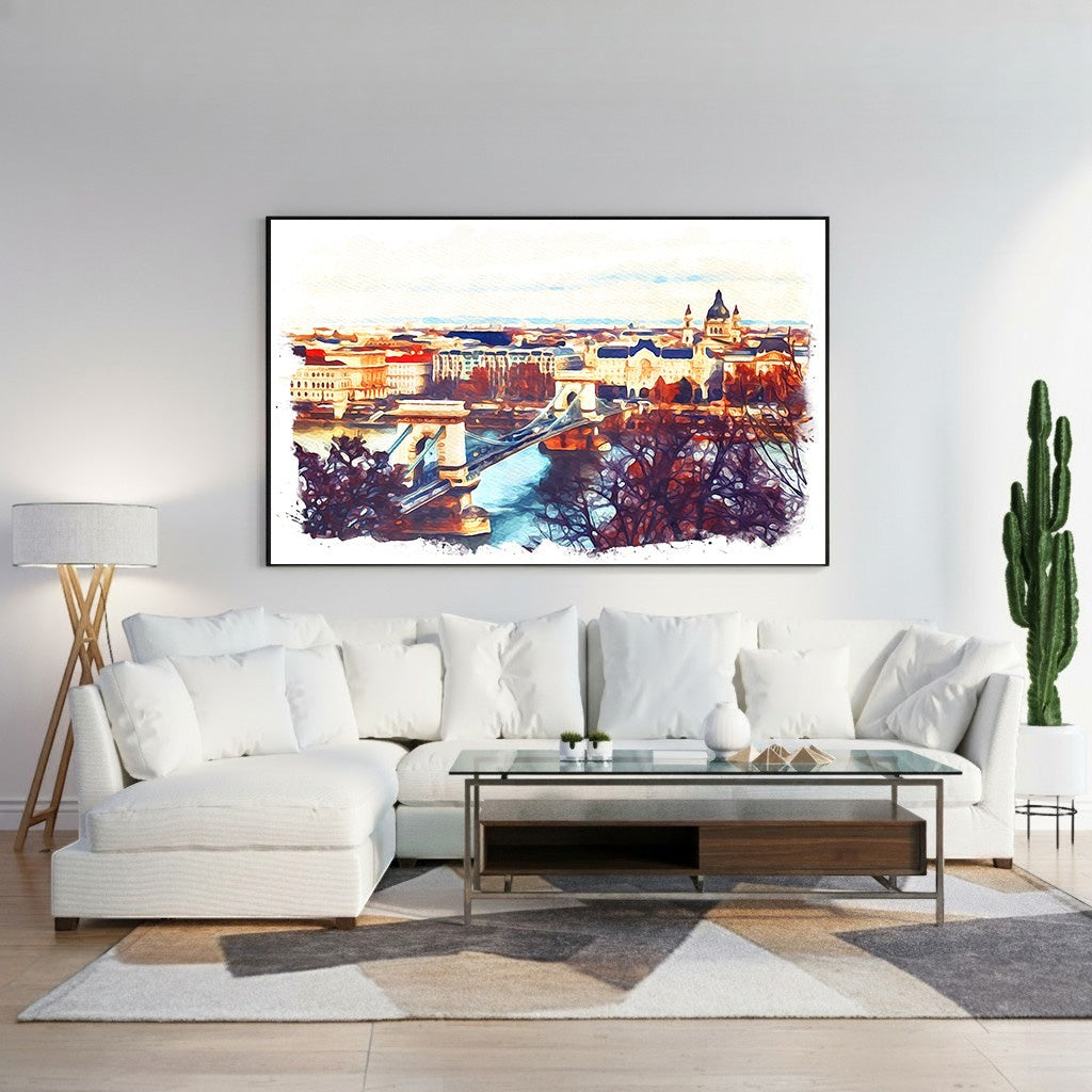 Watercolor Cityscape Wall Art