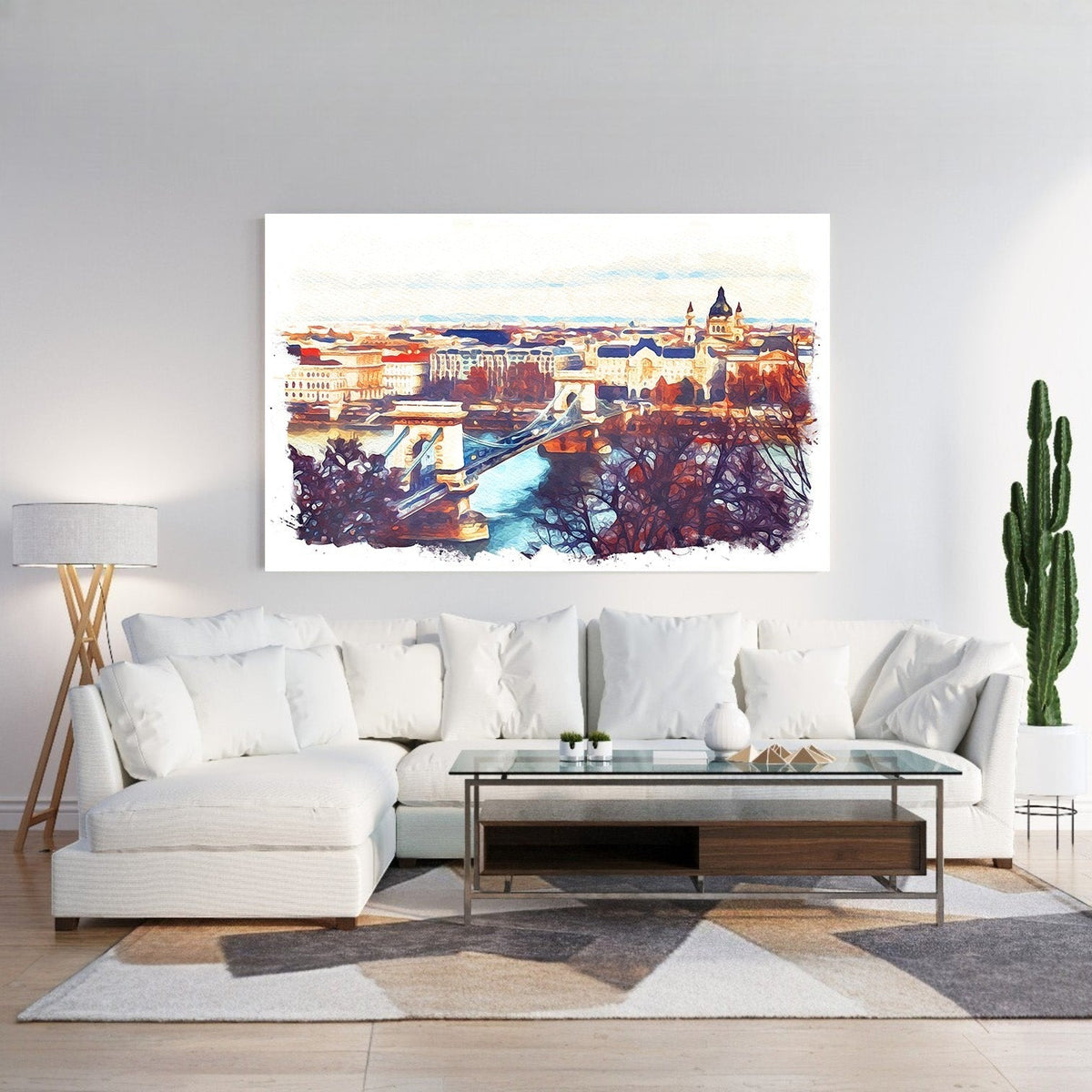 Watercolor Cityscape Wall Art