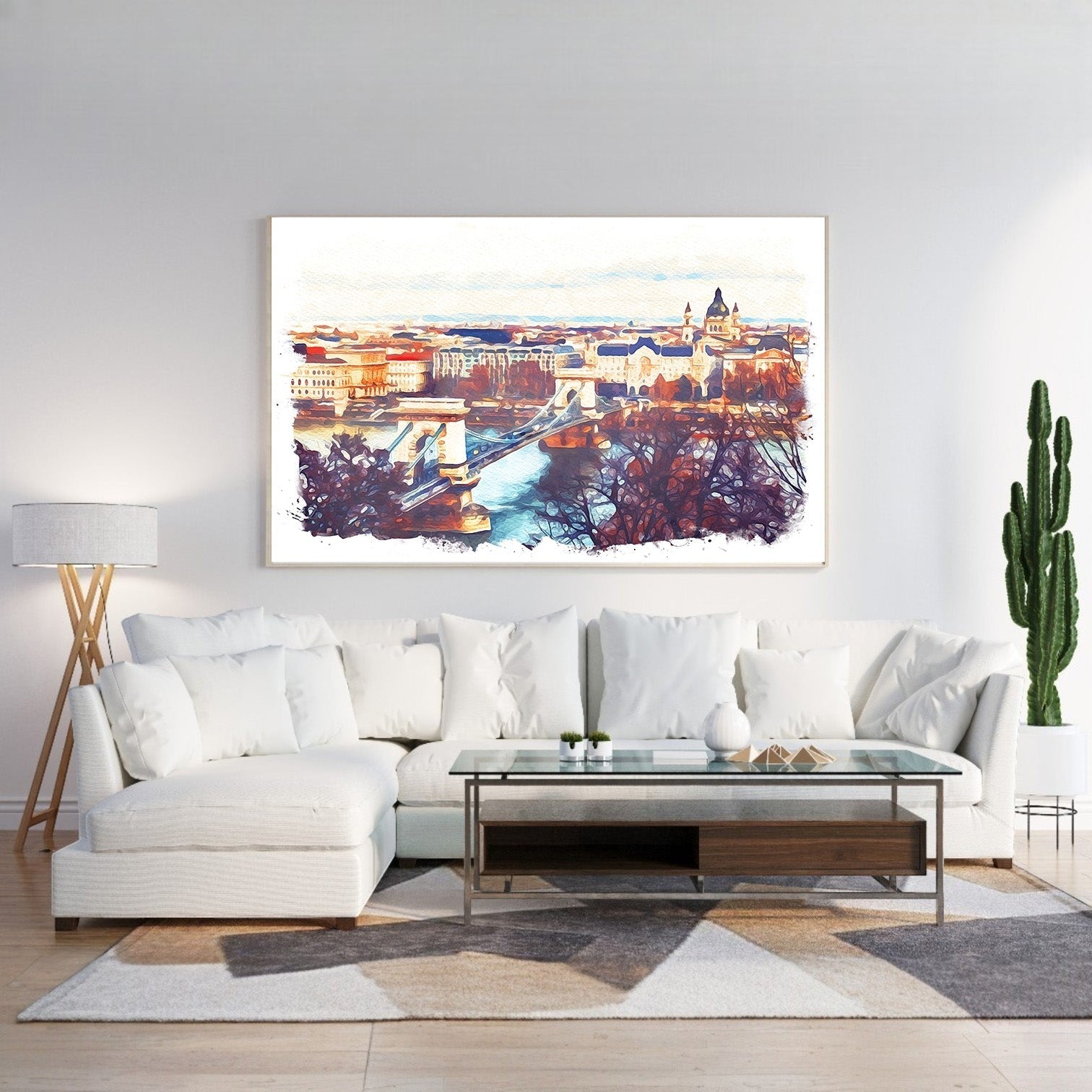 Watercolor Cityscape Wall Art