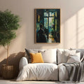 Woman Looking Out Window Wall Art