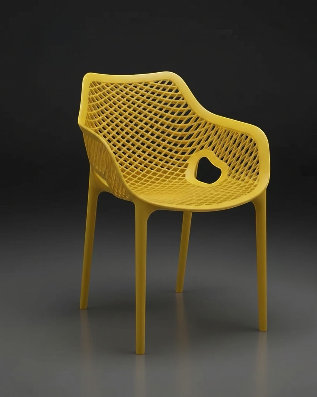 Modern Lattice Pattern Armchair