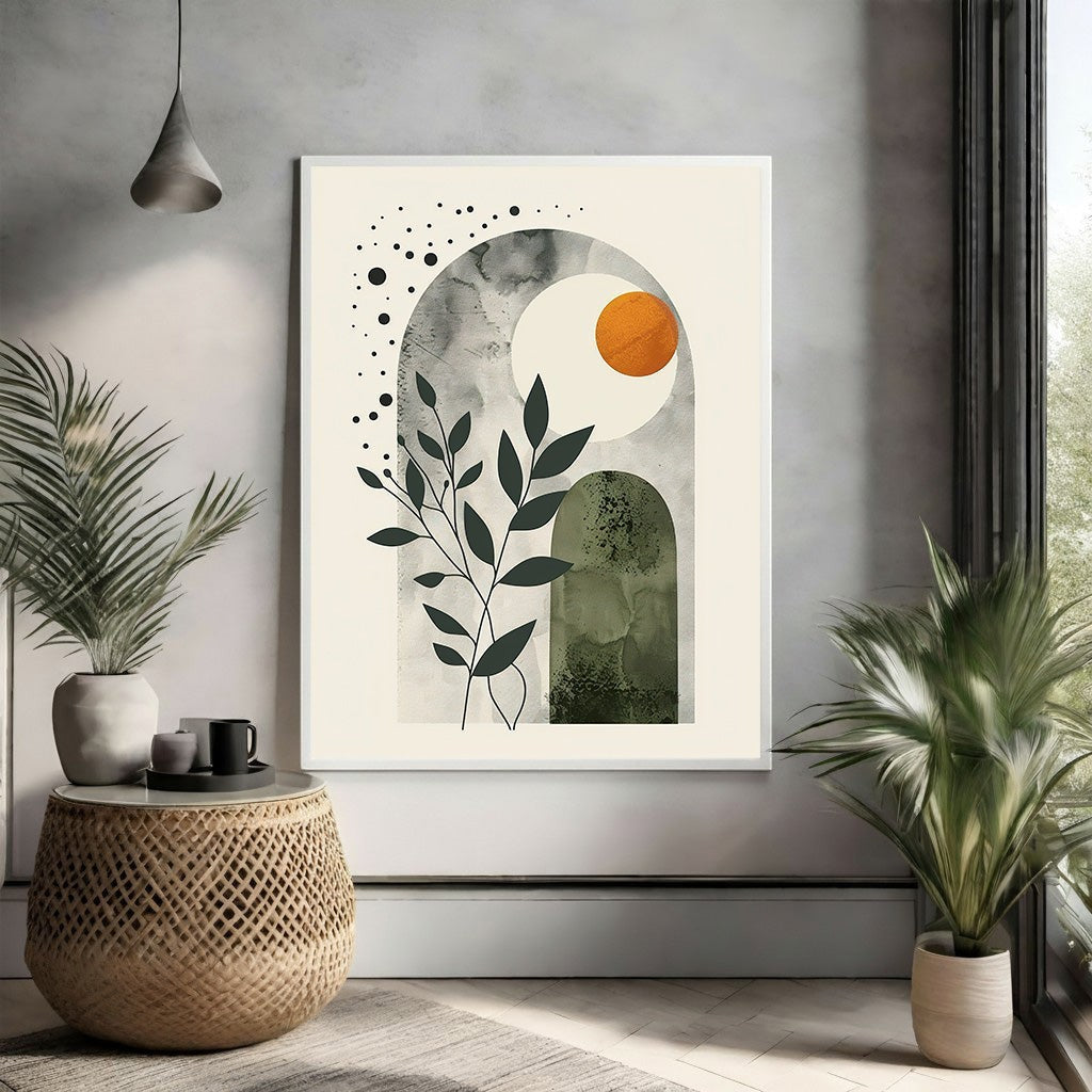 Abstract Arch Botanical Wall Art
