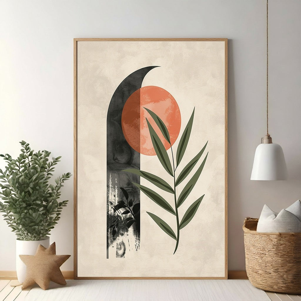 Abstract Arch And Leaf Wall Art