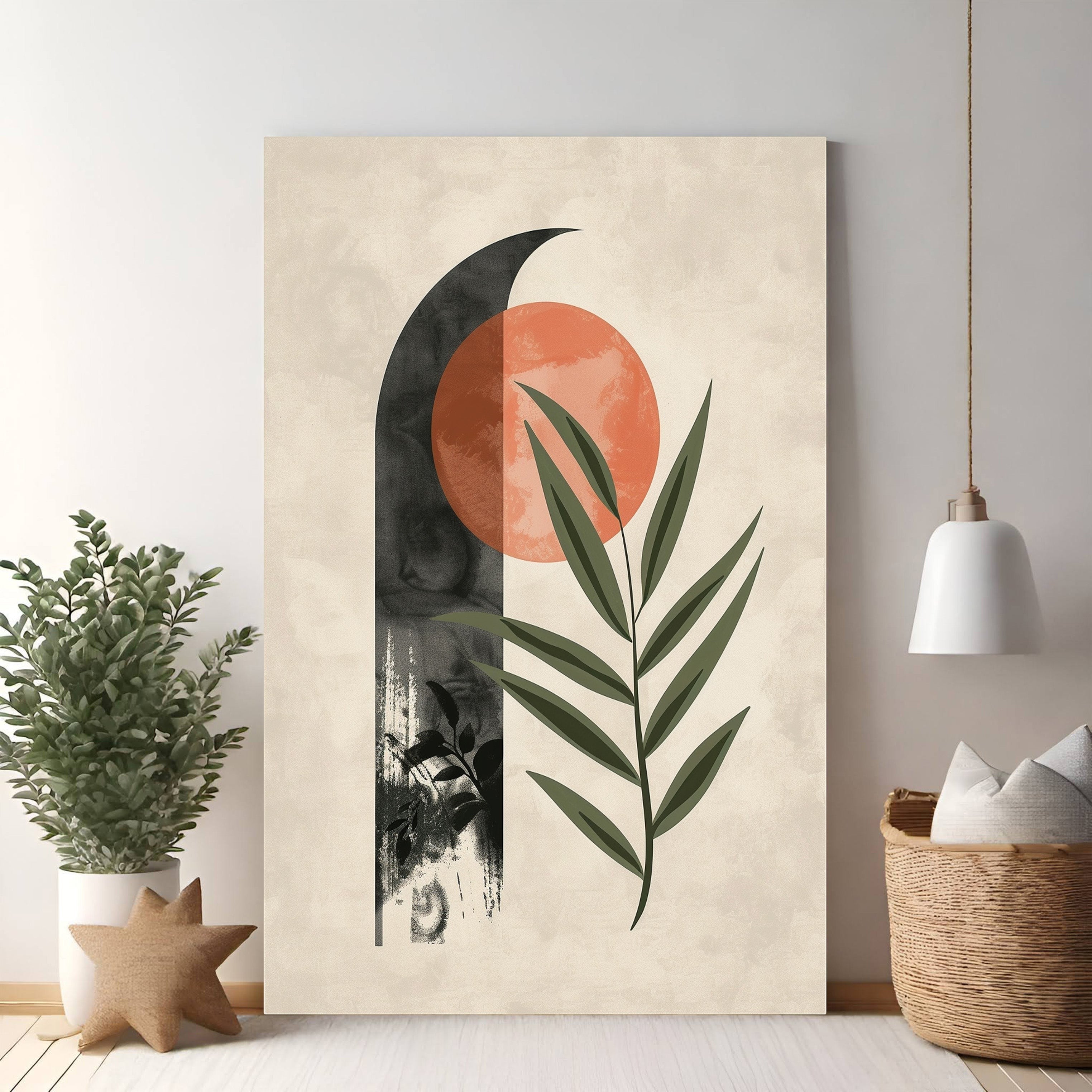 Abstract Arch And Leaf Wall Art