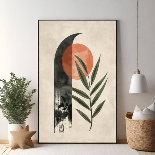 Abstract Arch And Leaf Wall Art