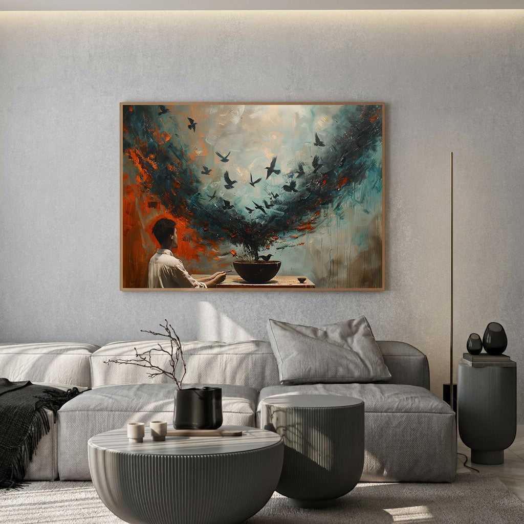 Abstract Bird Release Wall Art