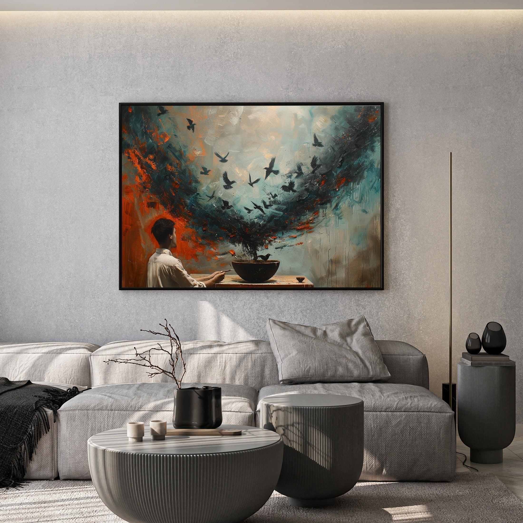 Abstract Bird Release Wall Art