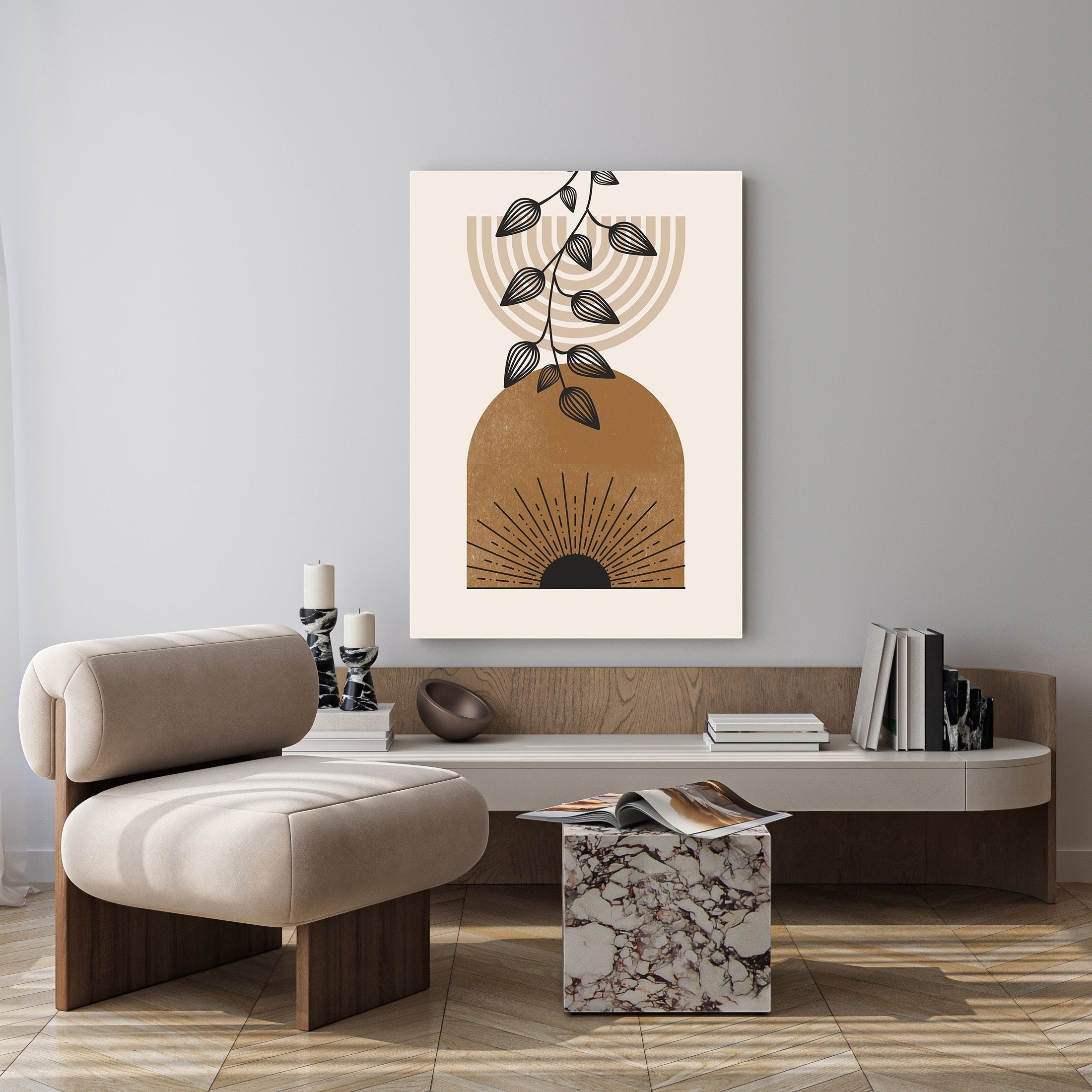 Abstract Botanical Arch Wall Art