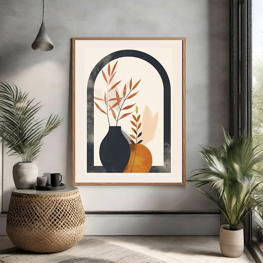 Abstract Botanical Archway Wall Art