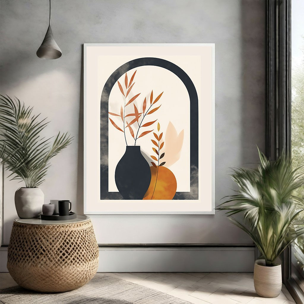 Abstract Botanical Archway Wall Art