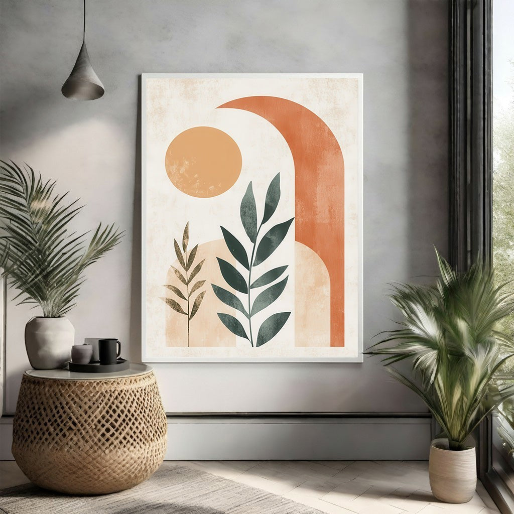 Abstract Botanical Archway Wall Art