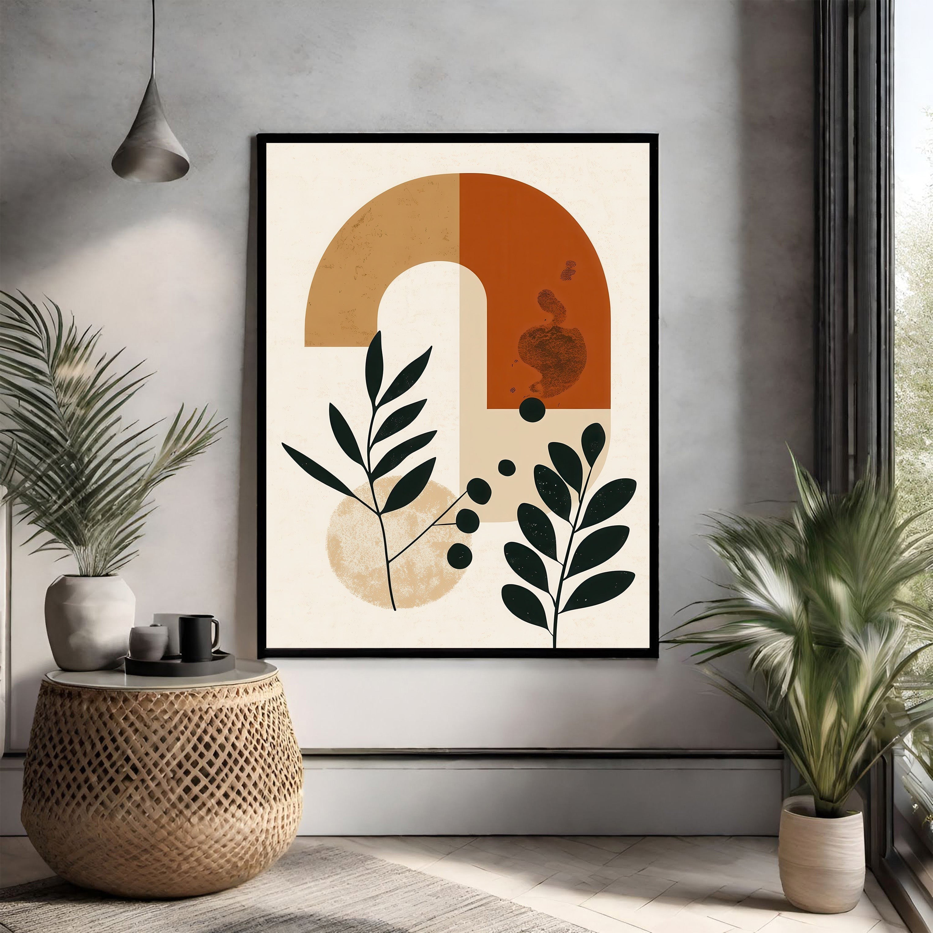 Abstract Botanical Archway Wall Art