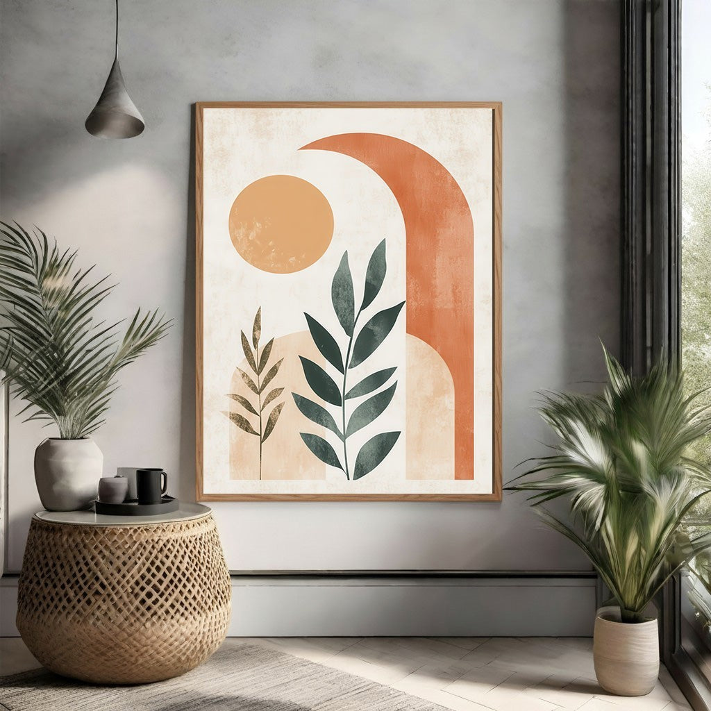 Abstract Botanical Archway Wall Art
