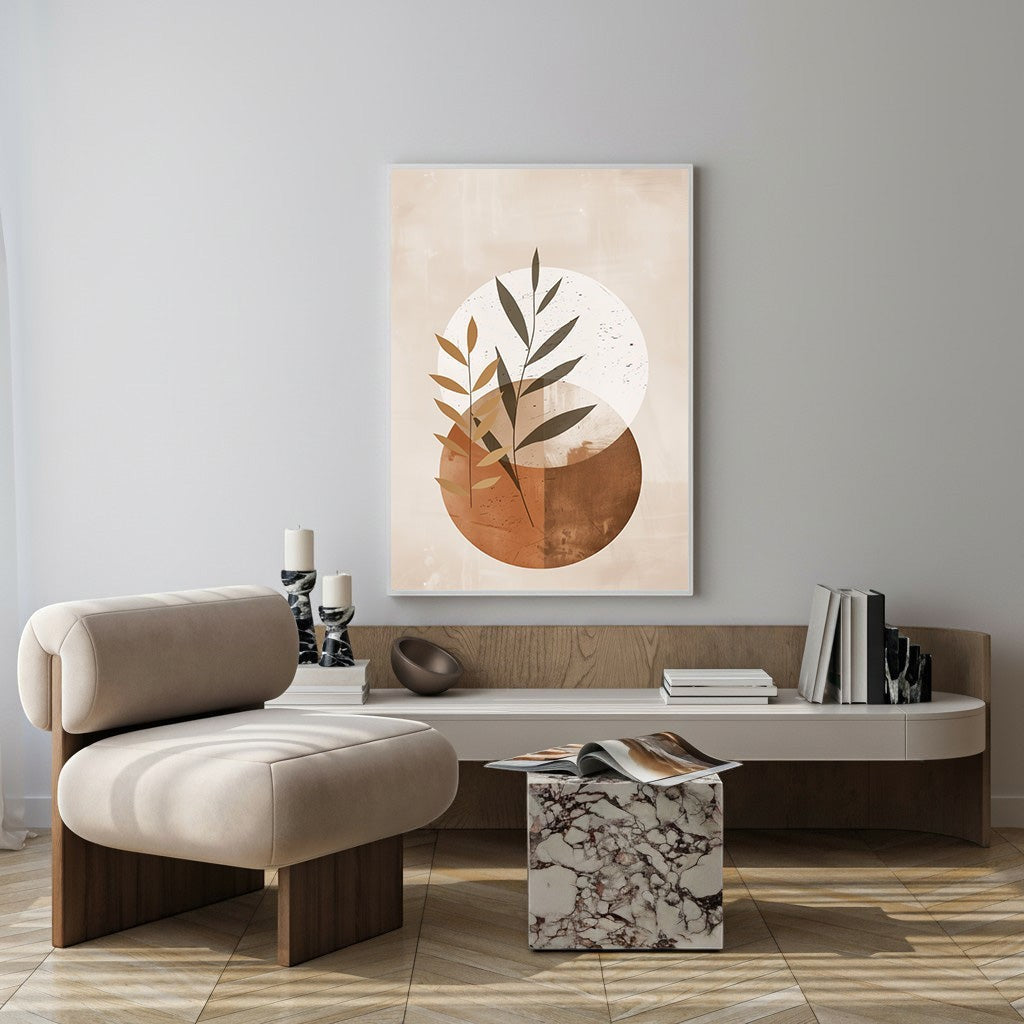 Abstract Botanical Circles Wall Art