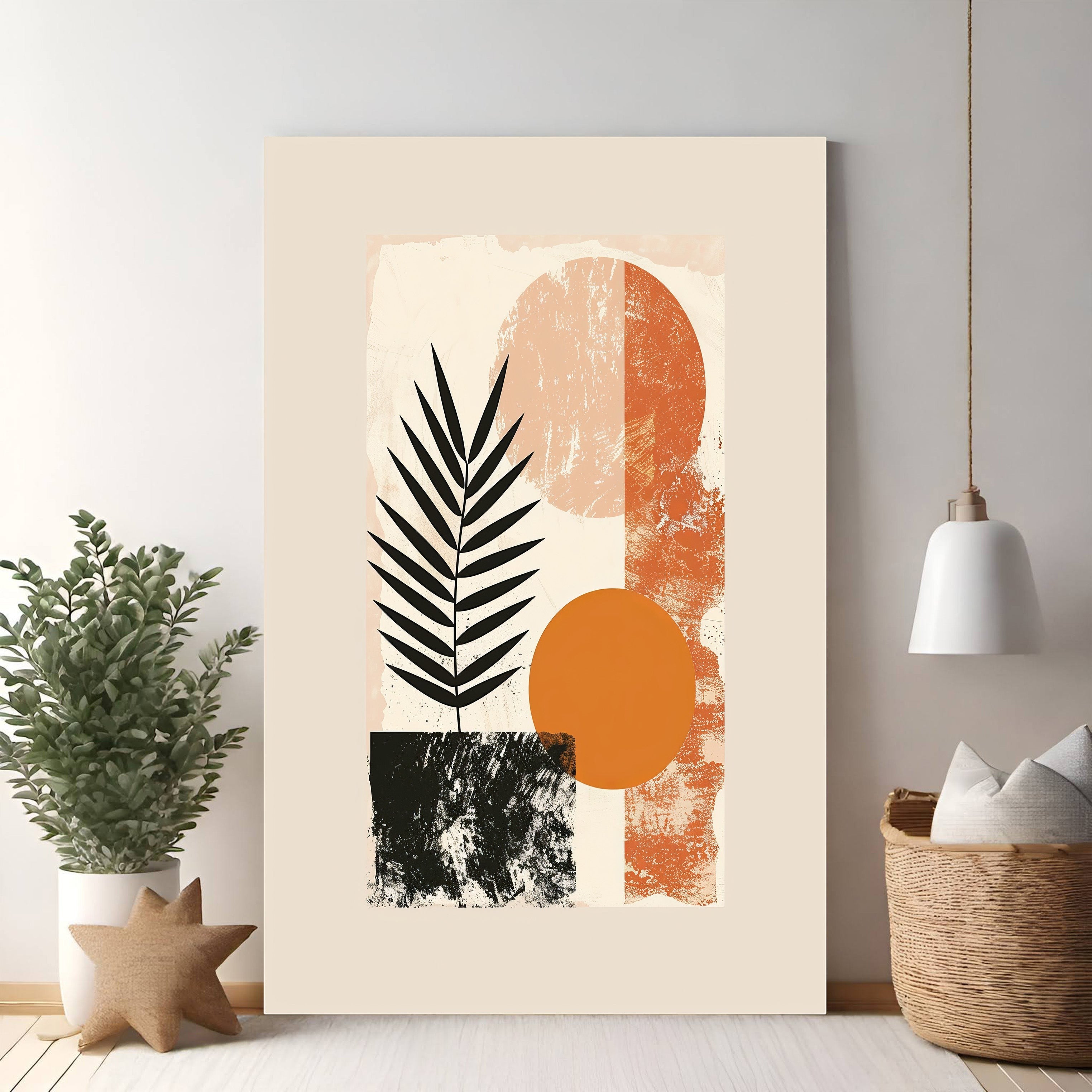 Abstract Botanical Geometric Wall Art