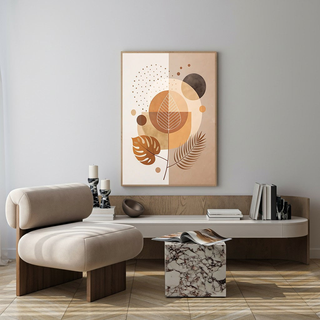 Abstract Botanical Geometric Wall Art