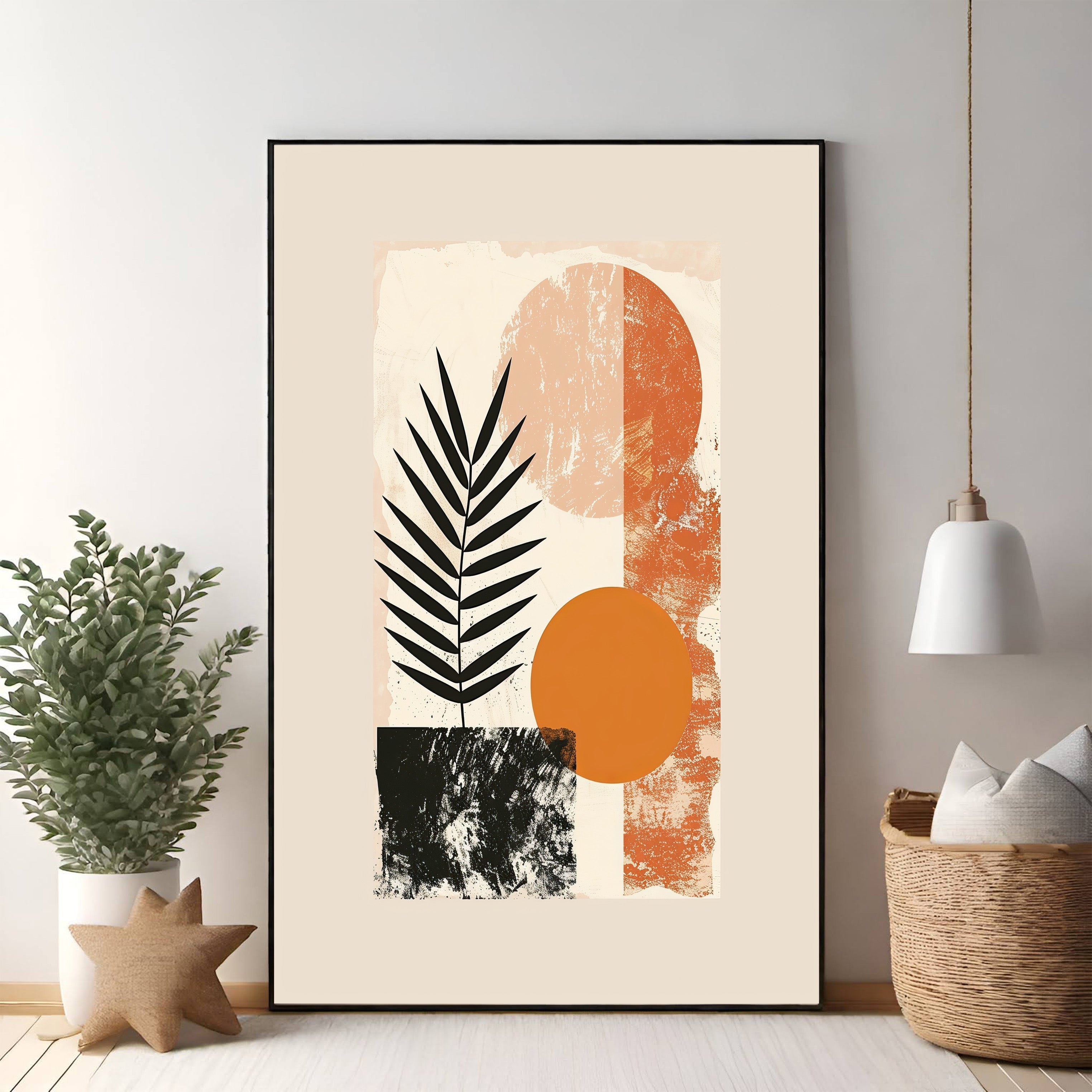 Abstract Botanical Geometric Wall Art
