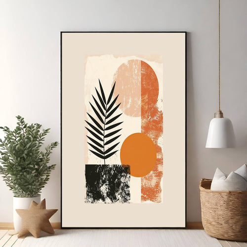 Abstract Botanical Geometric Wall Art