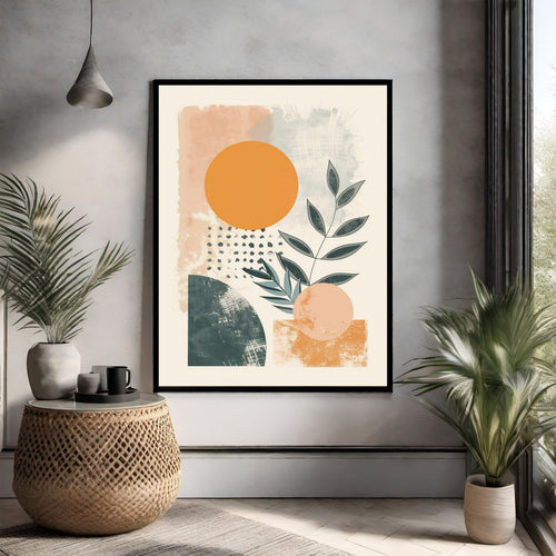 Abstract Botanical Geometric Wall Art