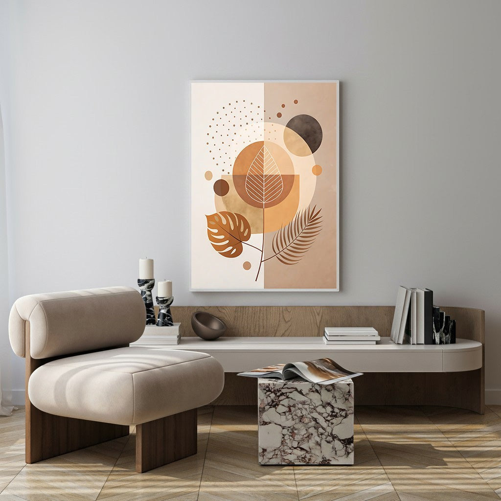 Abstract Botanical Geometric Wall Art