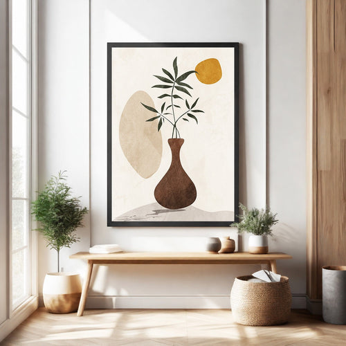 Abstract Botanical Vase Wall Art