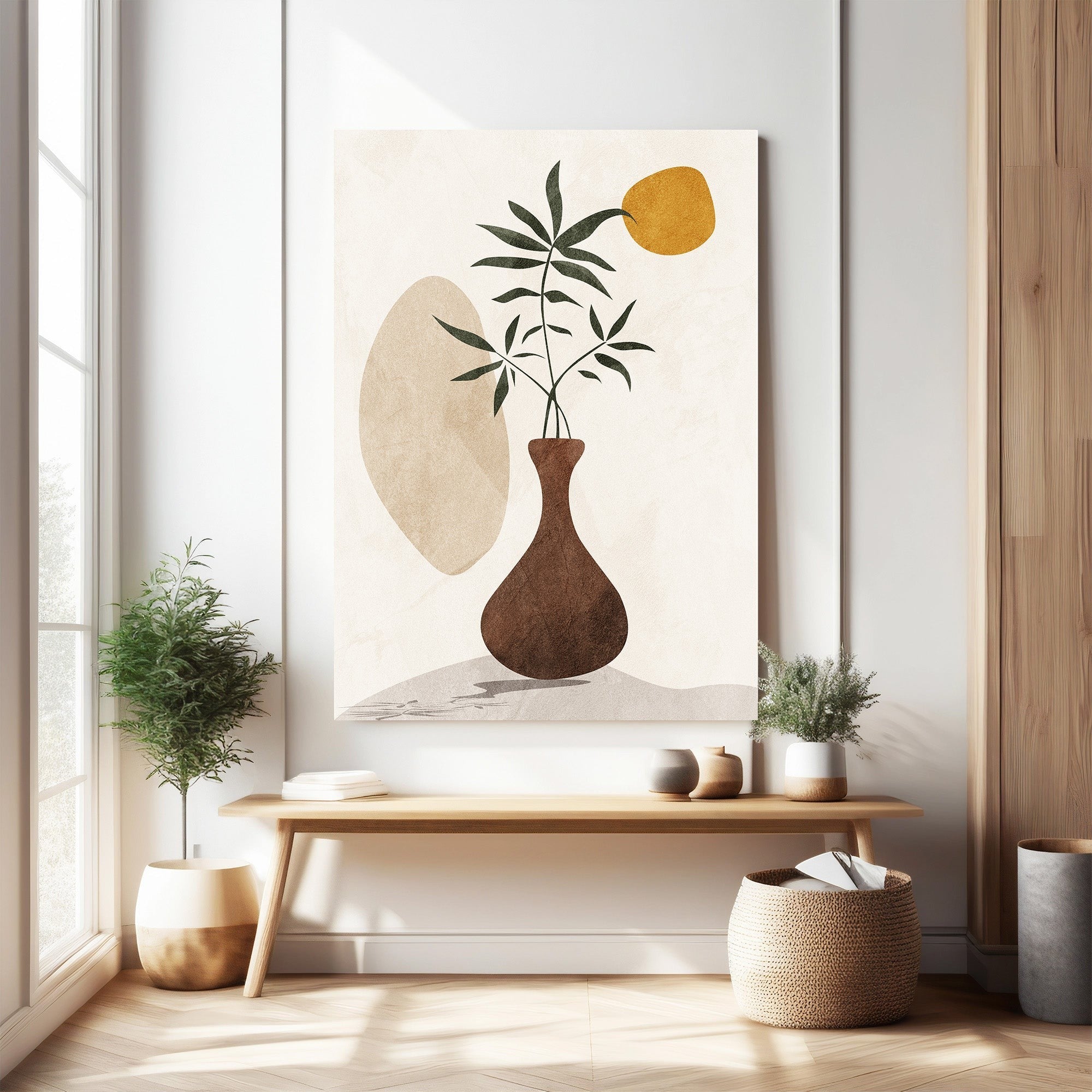Abstract Botanical Vase Wall Art