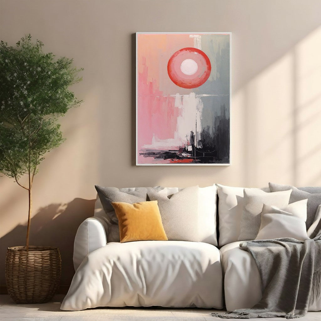 Abstract Circle Landscape Wall Art