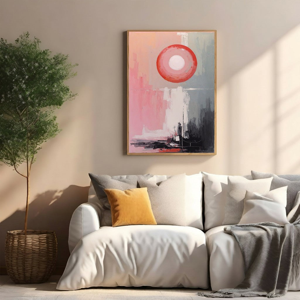 Abstract Circle Landscape Wall Art
