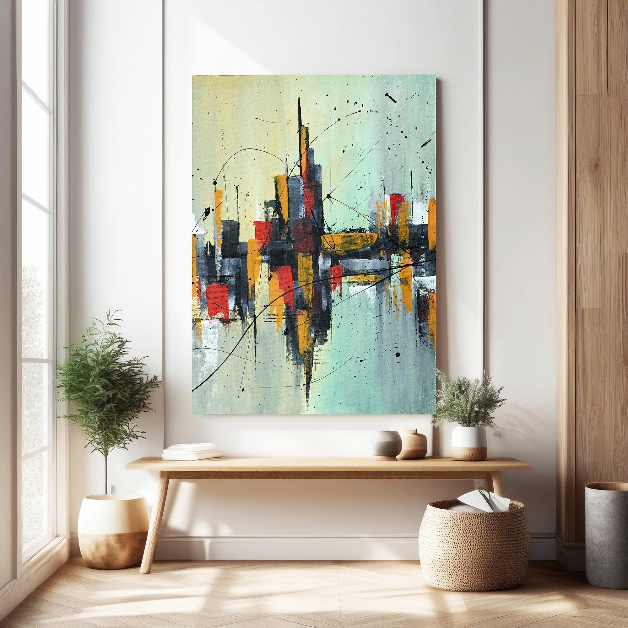 Abstract Cityscape Canvas Wall Art