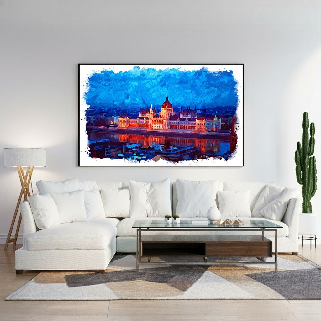 Abstract Cityscape Canvas Wall Art
