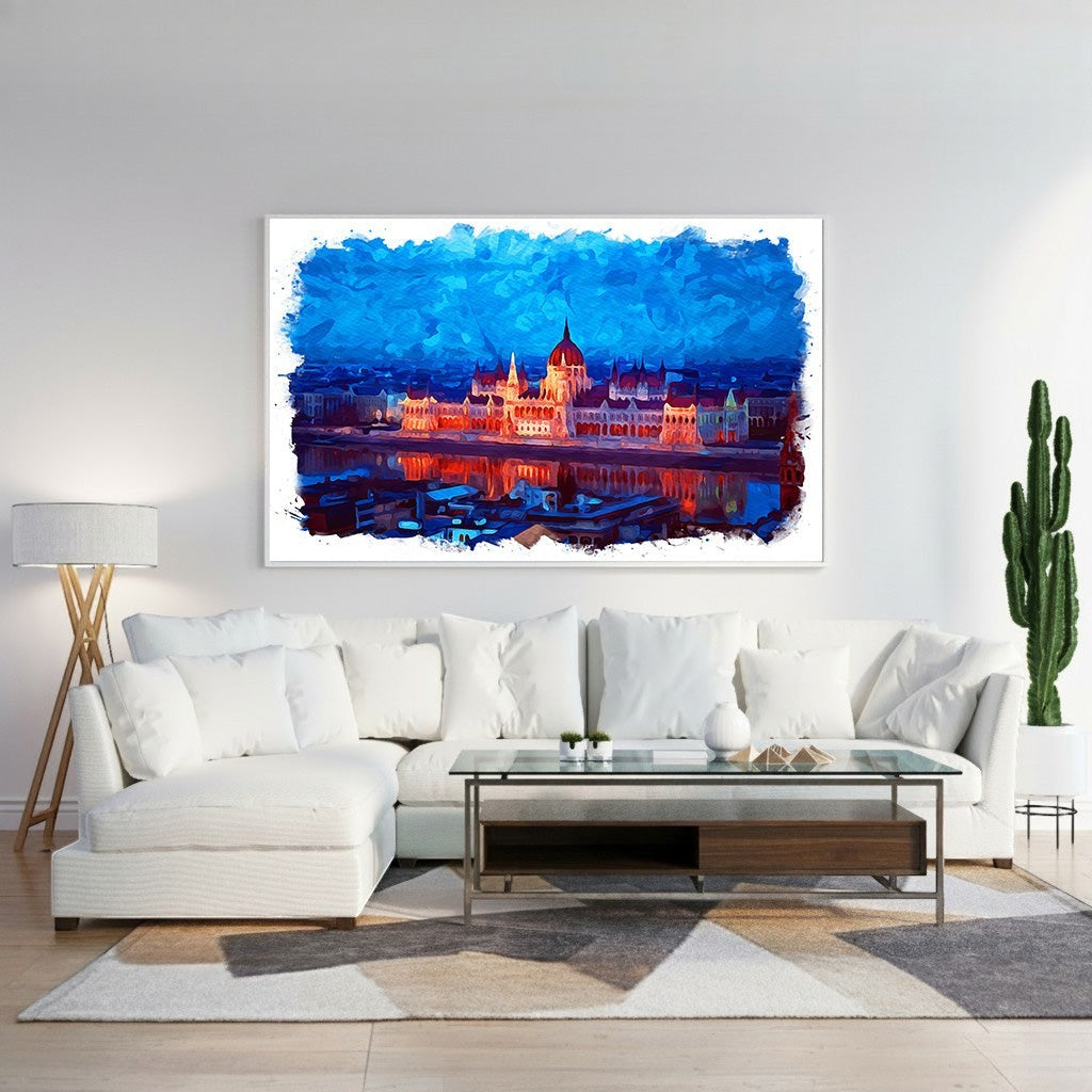 Abstract Cityscape Canvas Wall Art