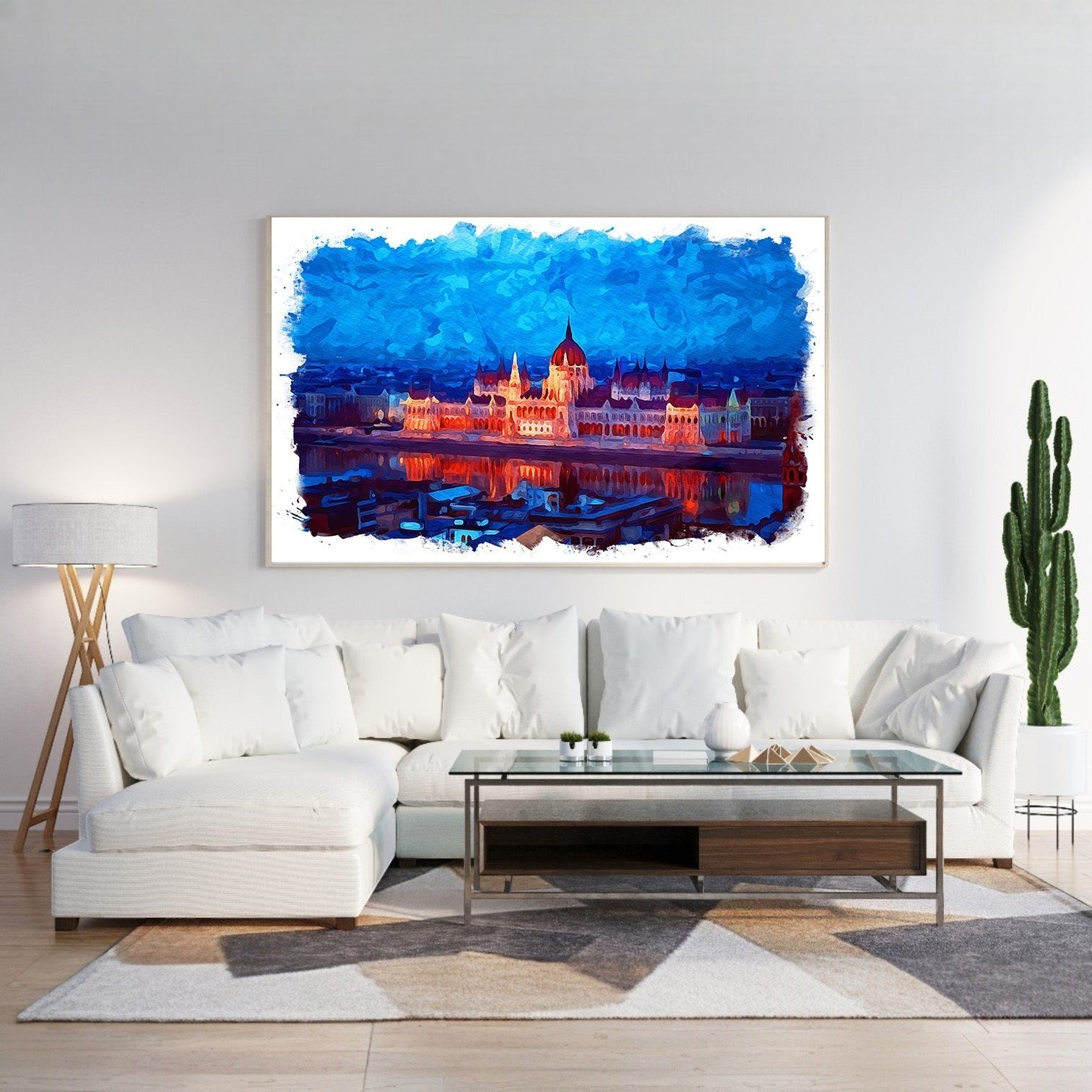 Abstract Cityscape Canvas Wall Art