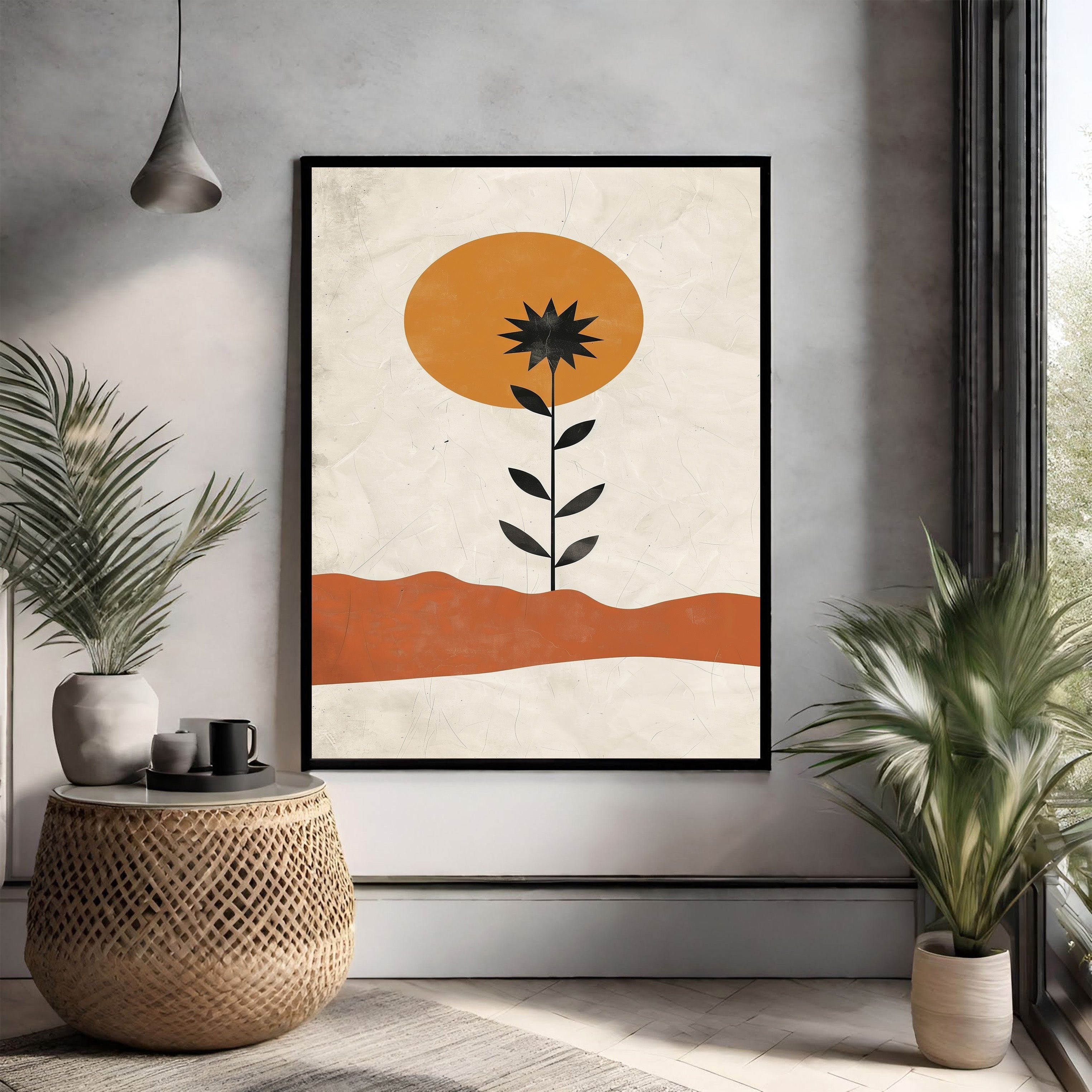 Abstract Desert Bloom Wall Art