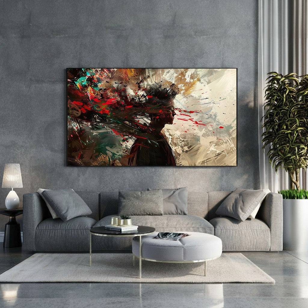 Abstract Expressionist Portrait Wall Art