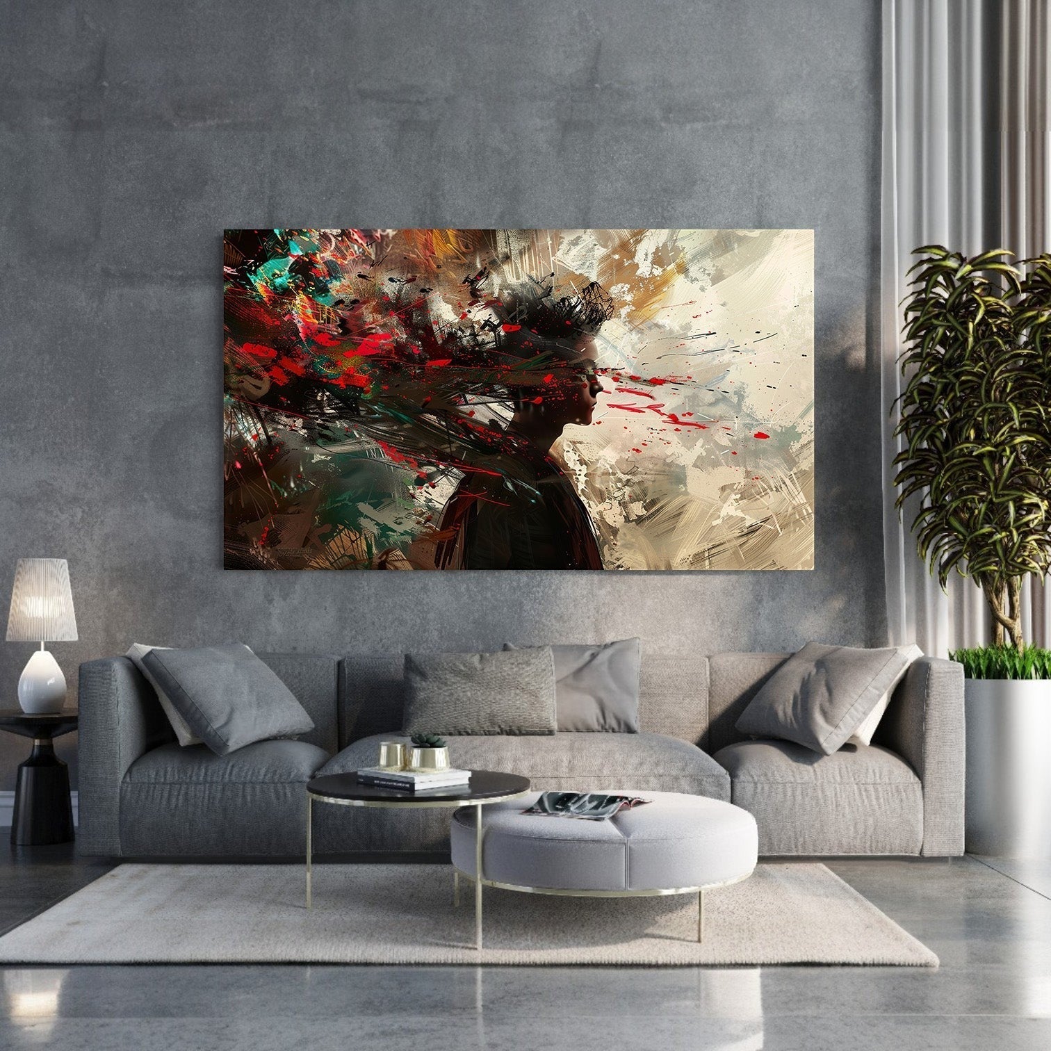 Abstract Expressionist Portrait Wall Art