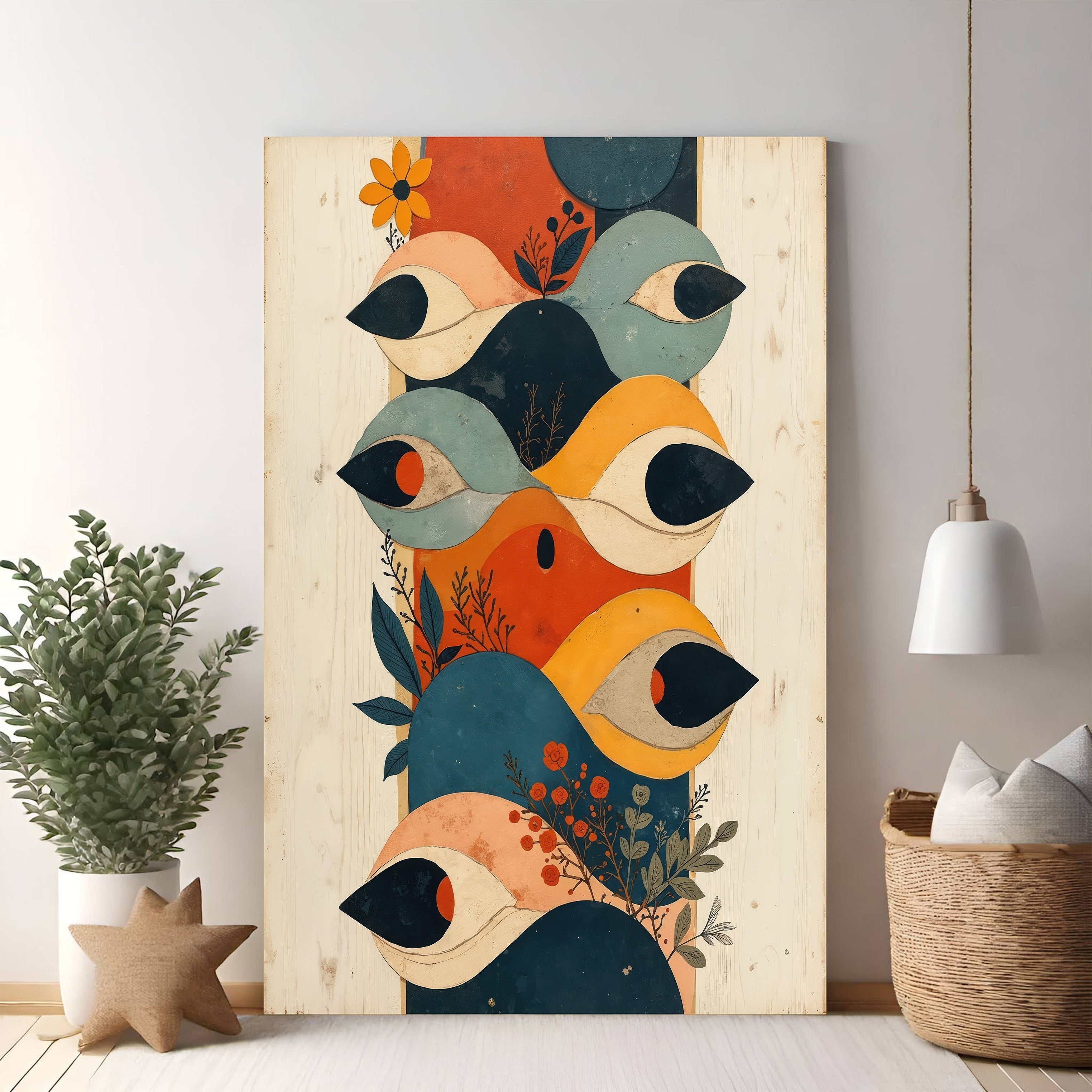Abstract Eye Motif Wall Art