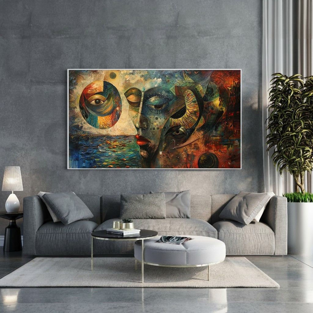 Abstract Face And Eye Wall Art